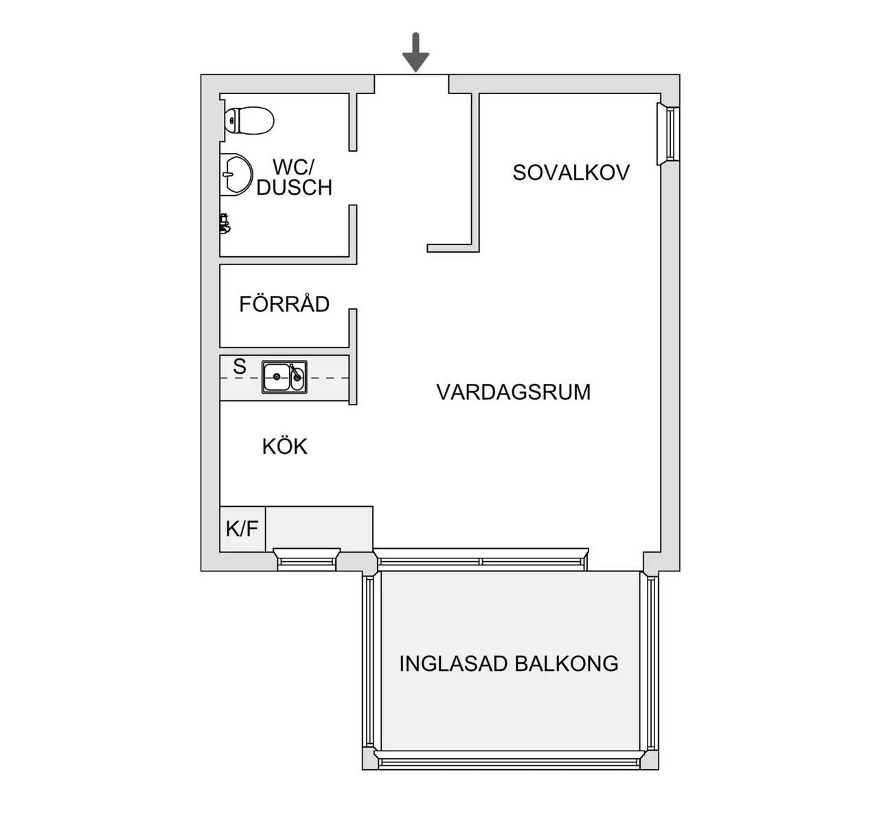 Planritning för Läkarvägen 6J