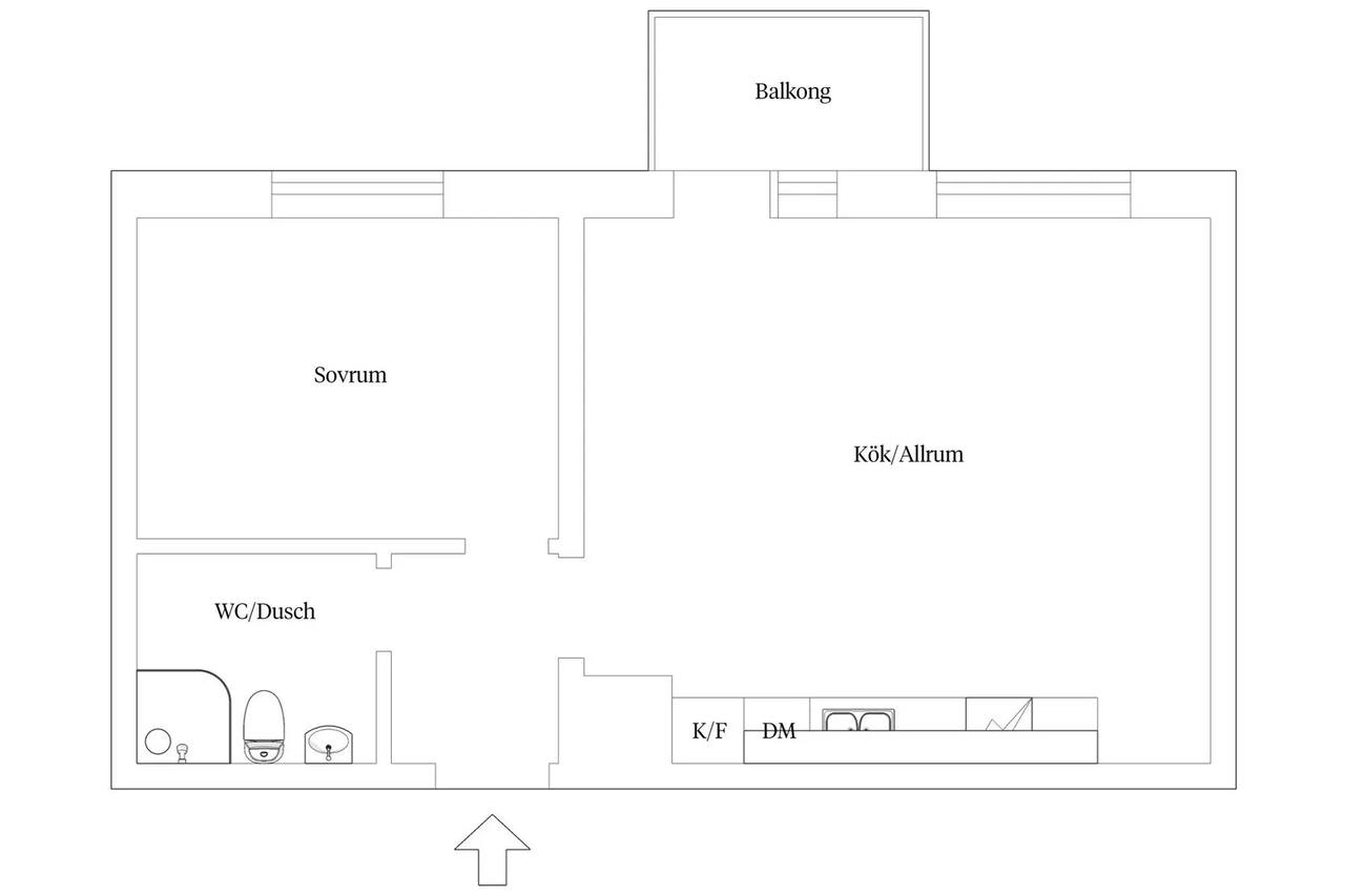 Floor plan for Ängmansvägen 6M