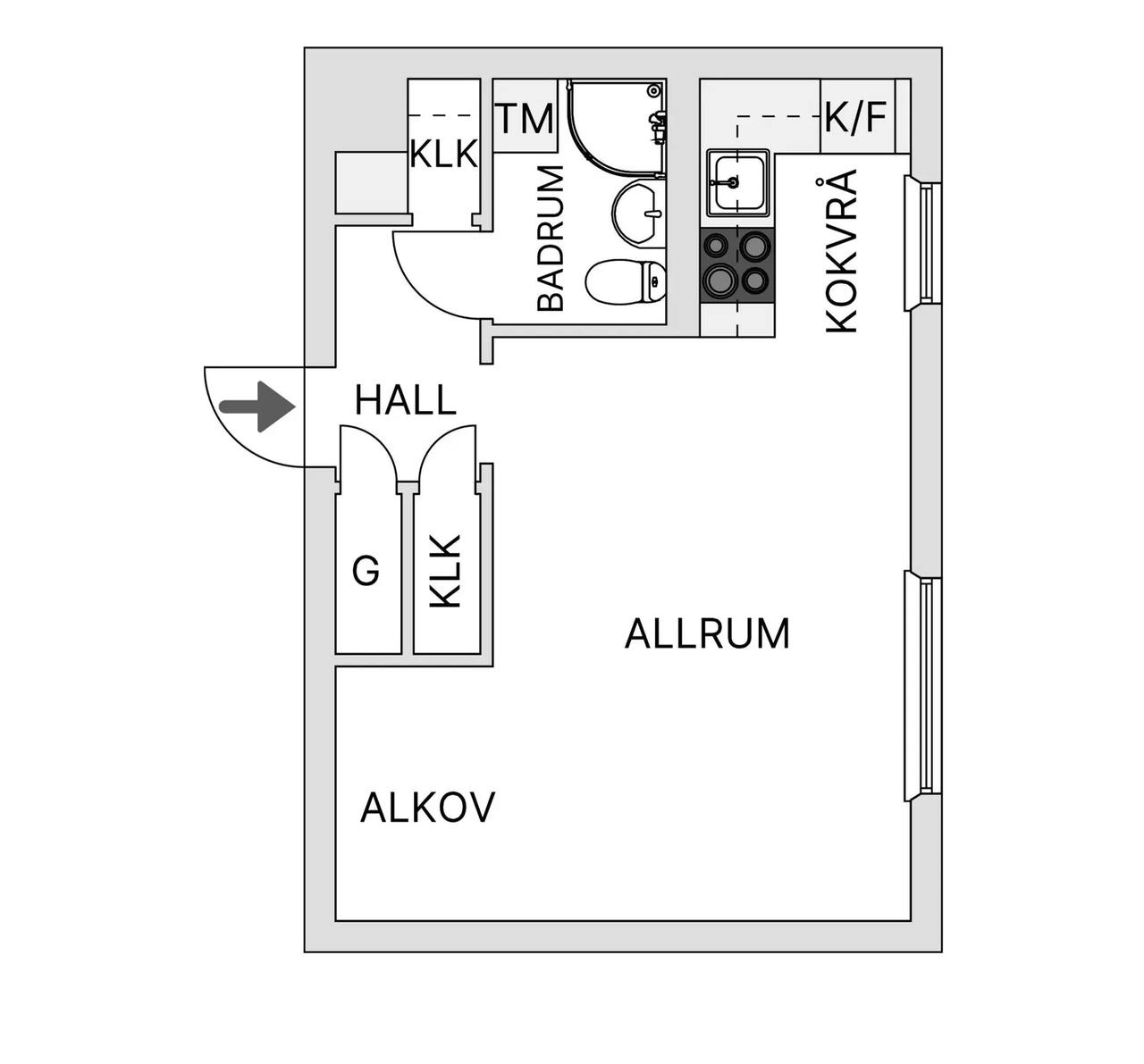 Floor plan for Kågevägen 34C