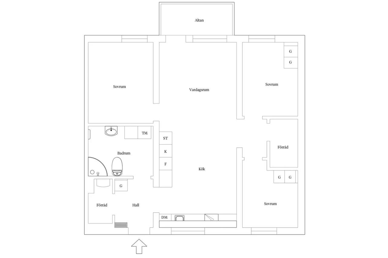 Floor plan for Axel Quidings gata 6D