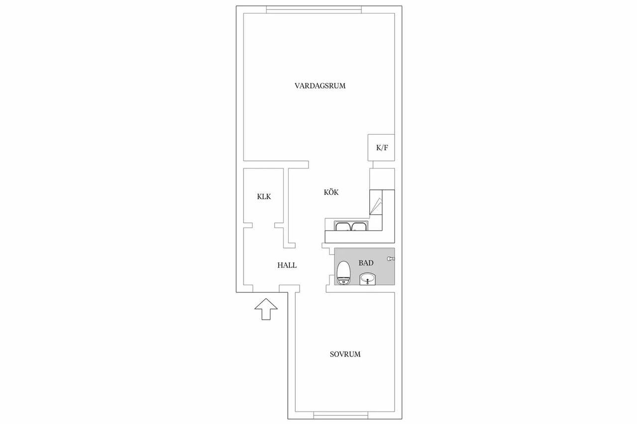 Floor plan for Lönngatan 44A
