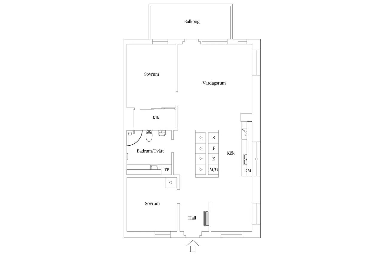 Floor plan for Gulli Petrinis väg 36D