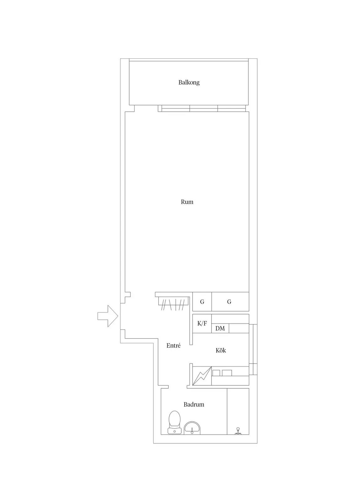 Planritning för Studievägen 9