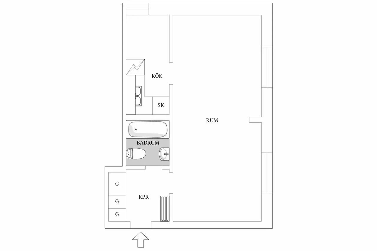 Floor plan for Liedbergsgatan 39