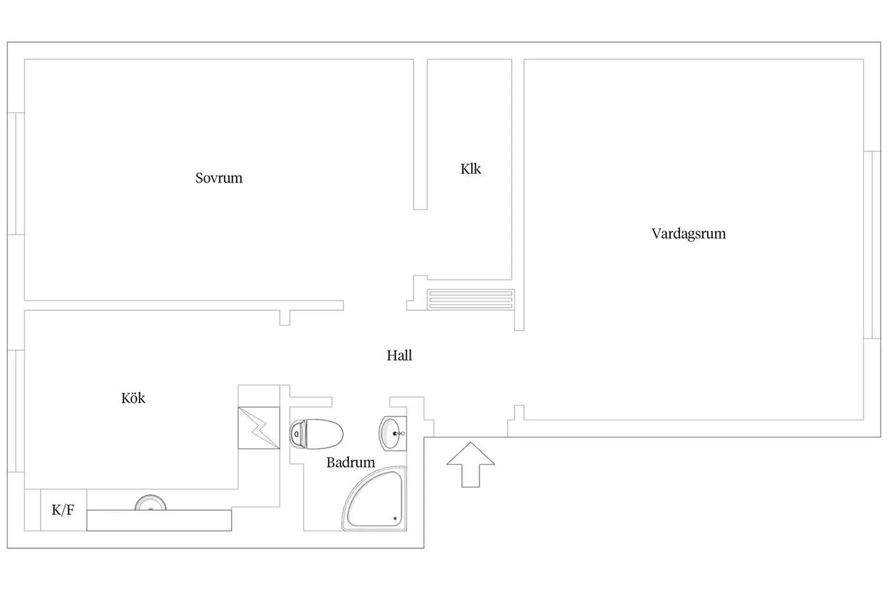 Planritning för Rambergsvägen 27B