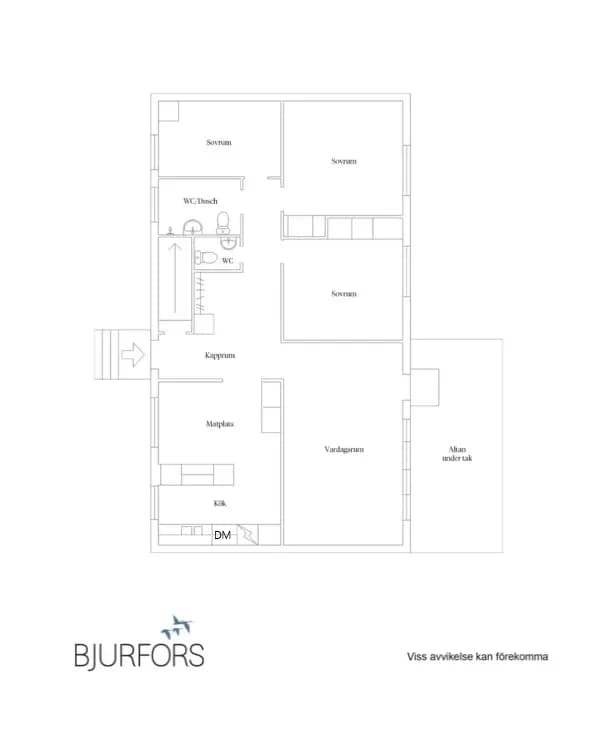 Floor plan for Rotgatan 4