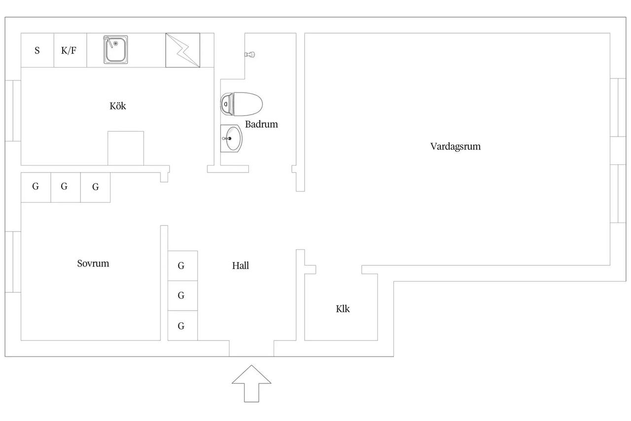 Planritning för Lambergsgatan 1A