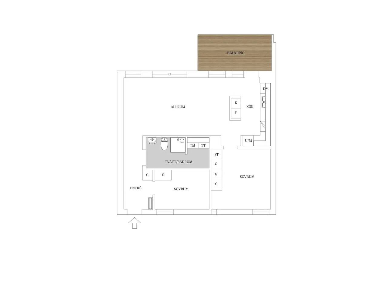 Floor plan for Örsledsvägen 26B