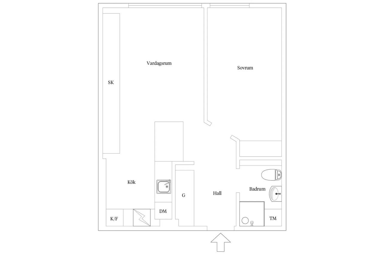 Planritning för Gamla Norrvägen 13C