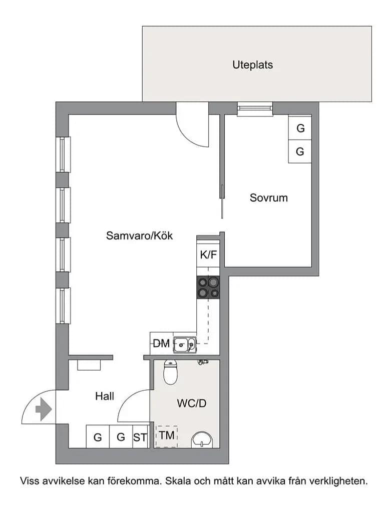 Planritning för Borgågatan 2A