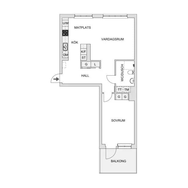 Floor plan for Kvarnvägen 38c