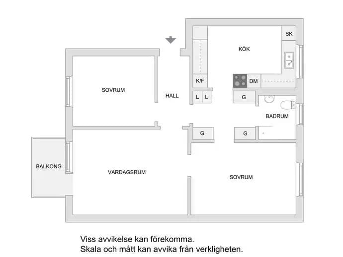 Floor plan for Vittangigatan 47