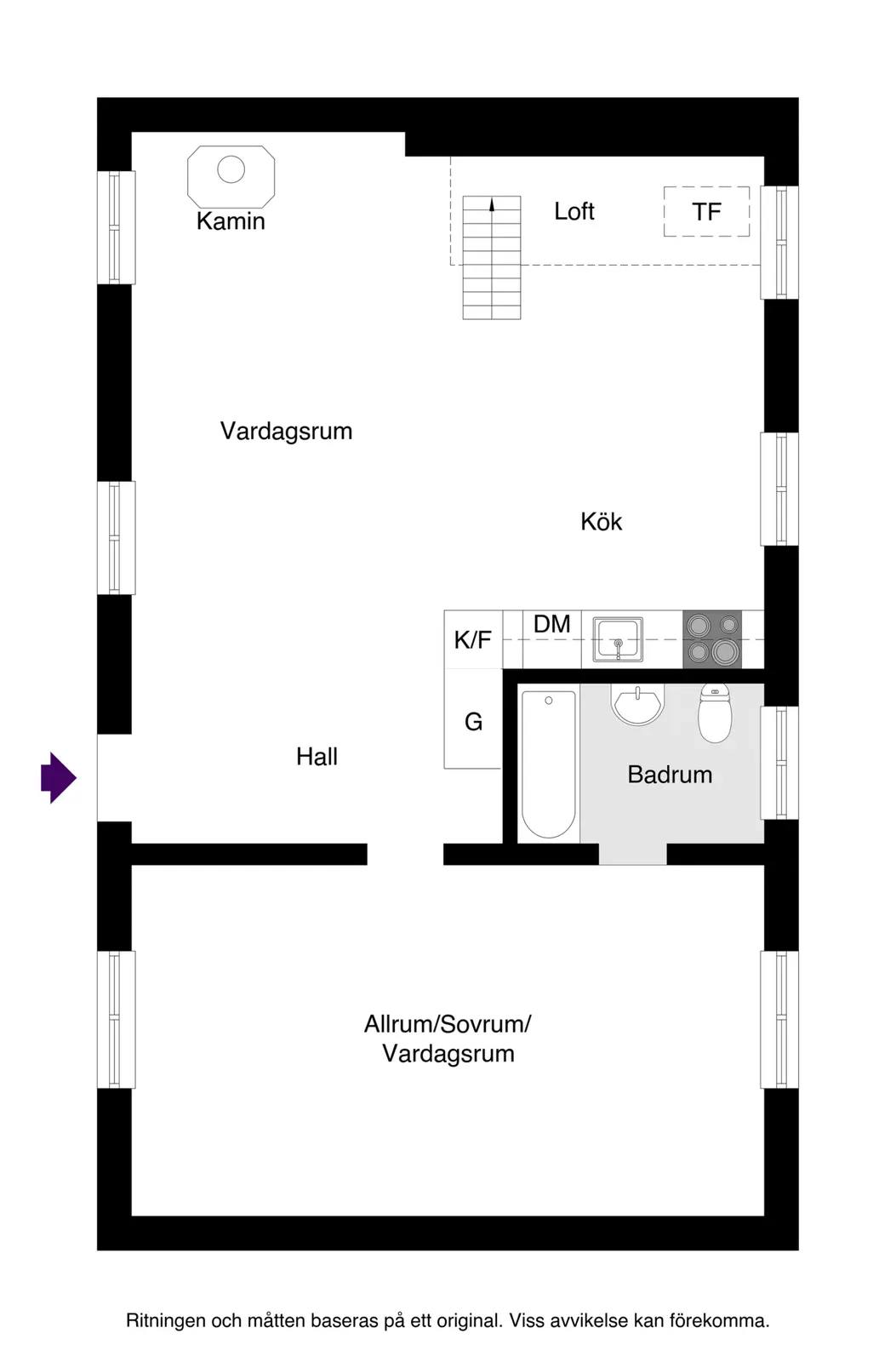 Planritning för Linnégatan 2G