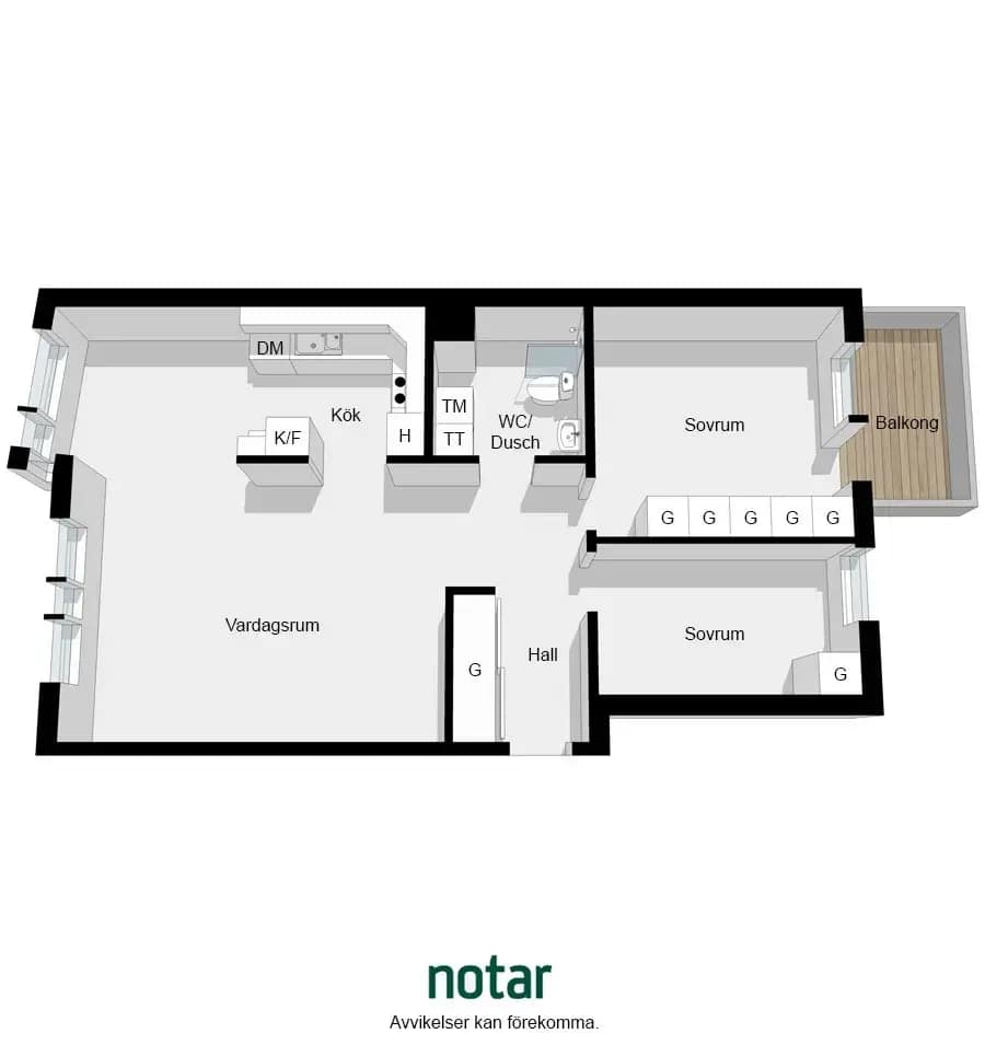 Floor plan for Hammarby Allé 48, 5tr