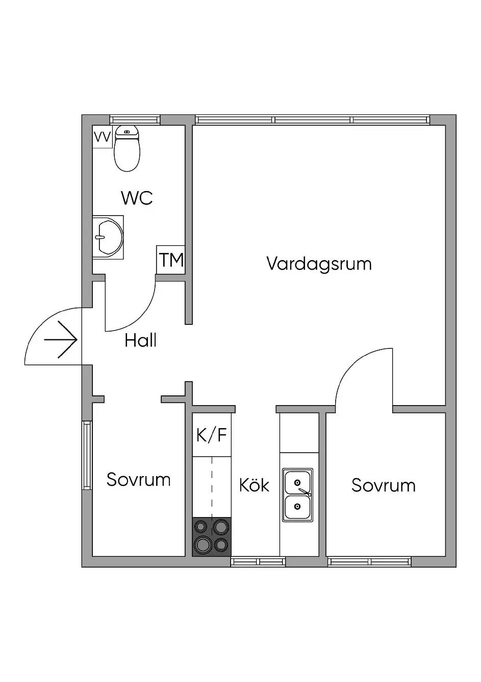 Floor plan for Askim GFA C 1