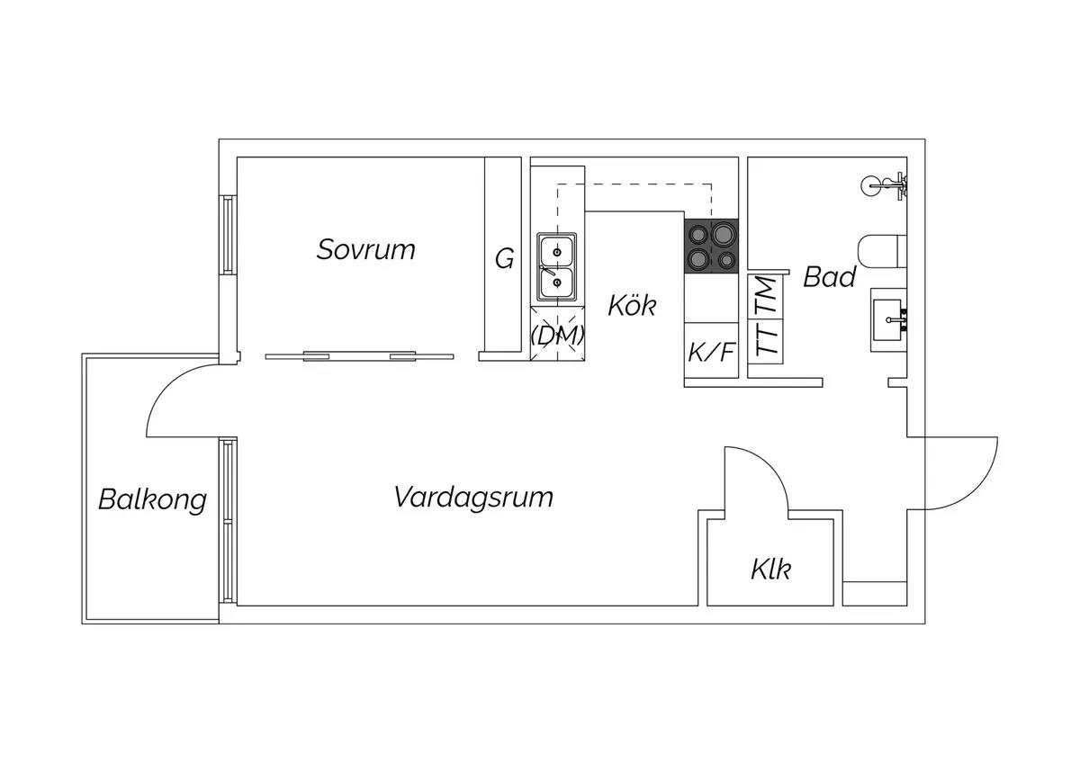 Floor plan for Vallagränd 49