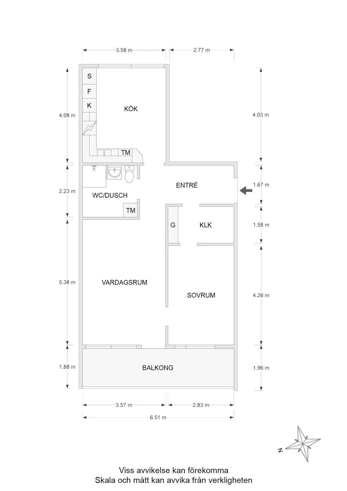 Planritning för Tvetgatan 217