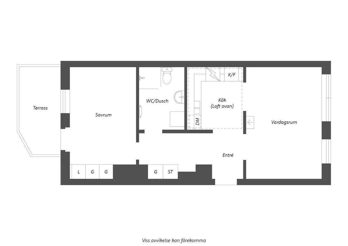 Floor plan for Trandaredsgatan 6