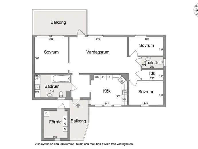 Floor plan for Tangovägen 52