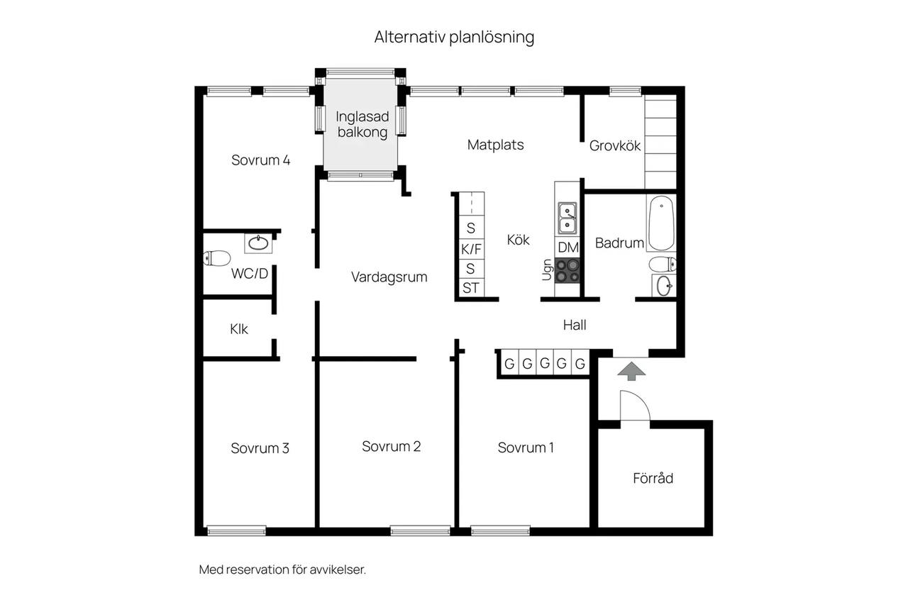 Floor plan for Nymilsgatan 11