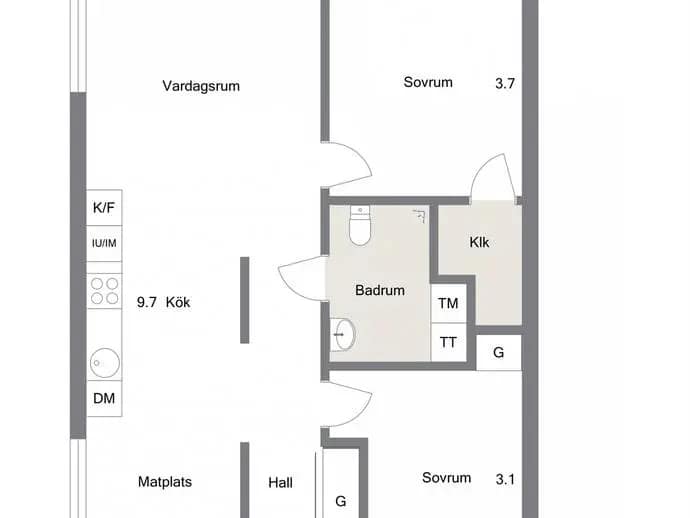 Floor plan for Enbärsbacken 8