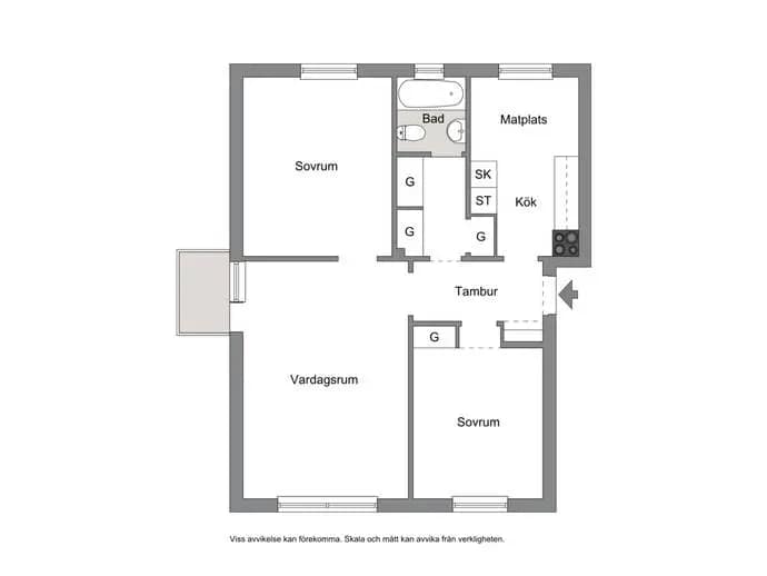 Floor plan for Storsjövägen 37