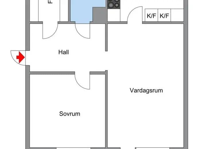 Floor plan for Tre Källors väg 5, 2tr