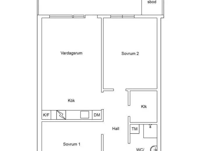 Planritning för Jägaregatan 410