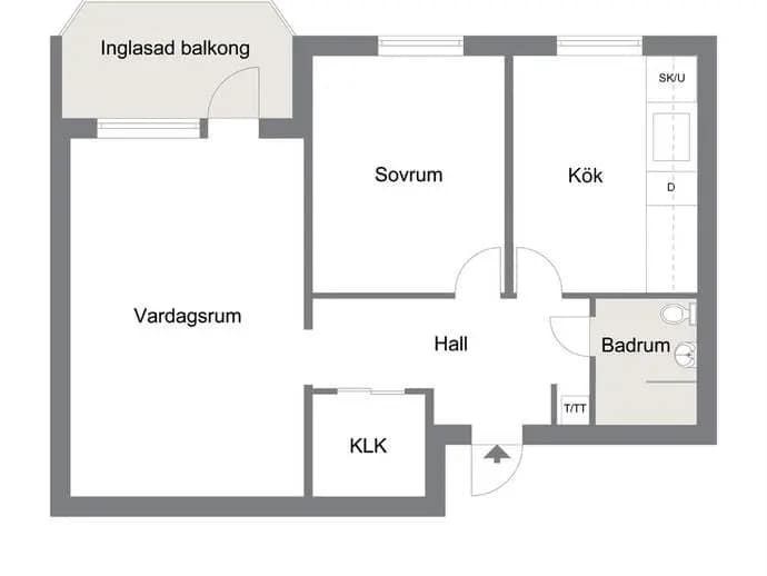 Floor plan for Kollegiegatan 9A