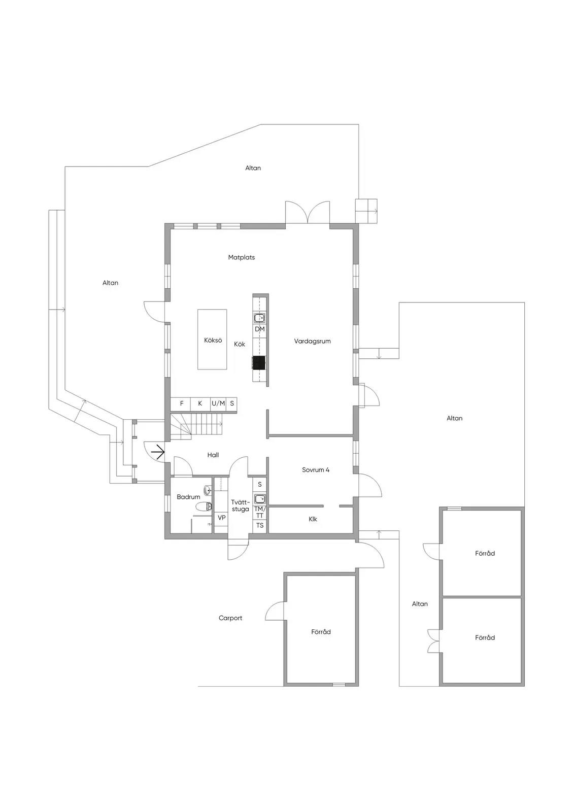 Planritning för Lokevägen 21B