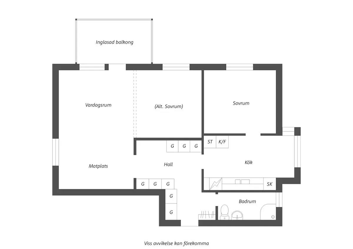 Floor plan for Björkhemsgatan 15