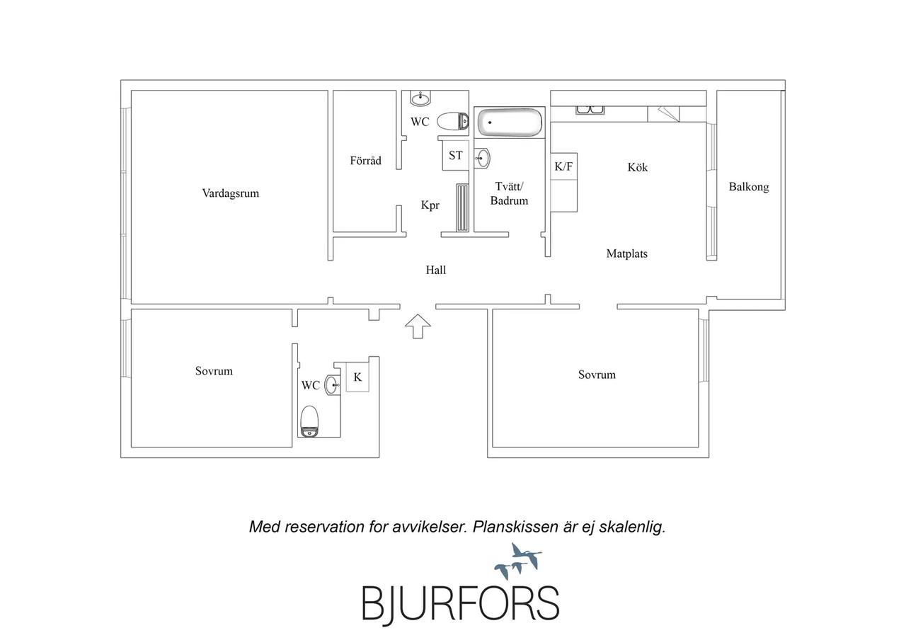 Floor plan for Lötsjövägen 63