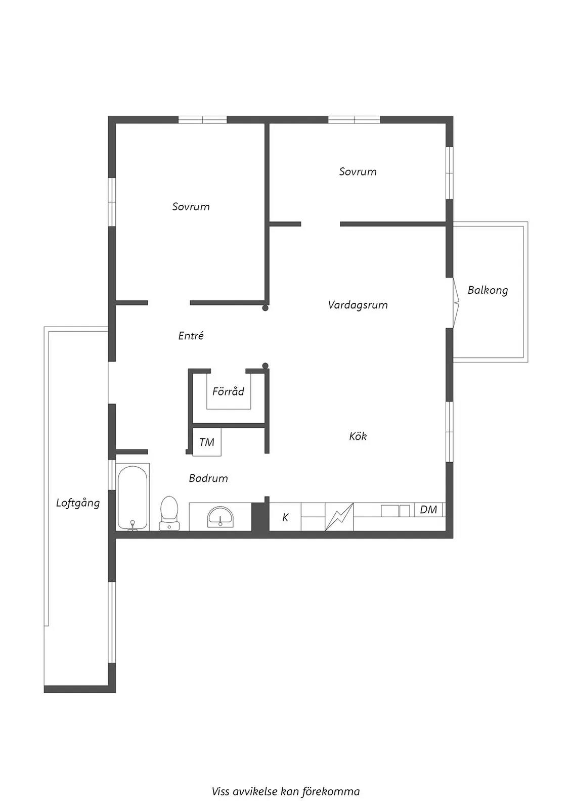 Floor plan for Harriet Löwenhjelms Väg 14F