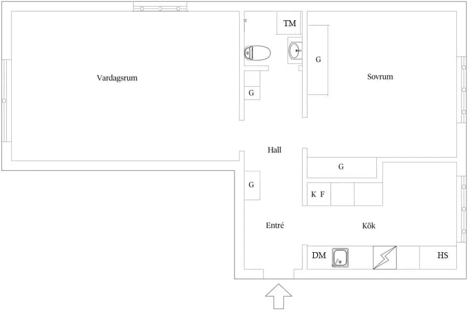 Planritning för Ängsnäsvägen 1