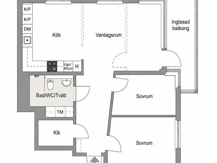 Planritning för Grimstagatan 34