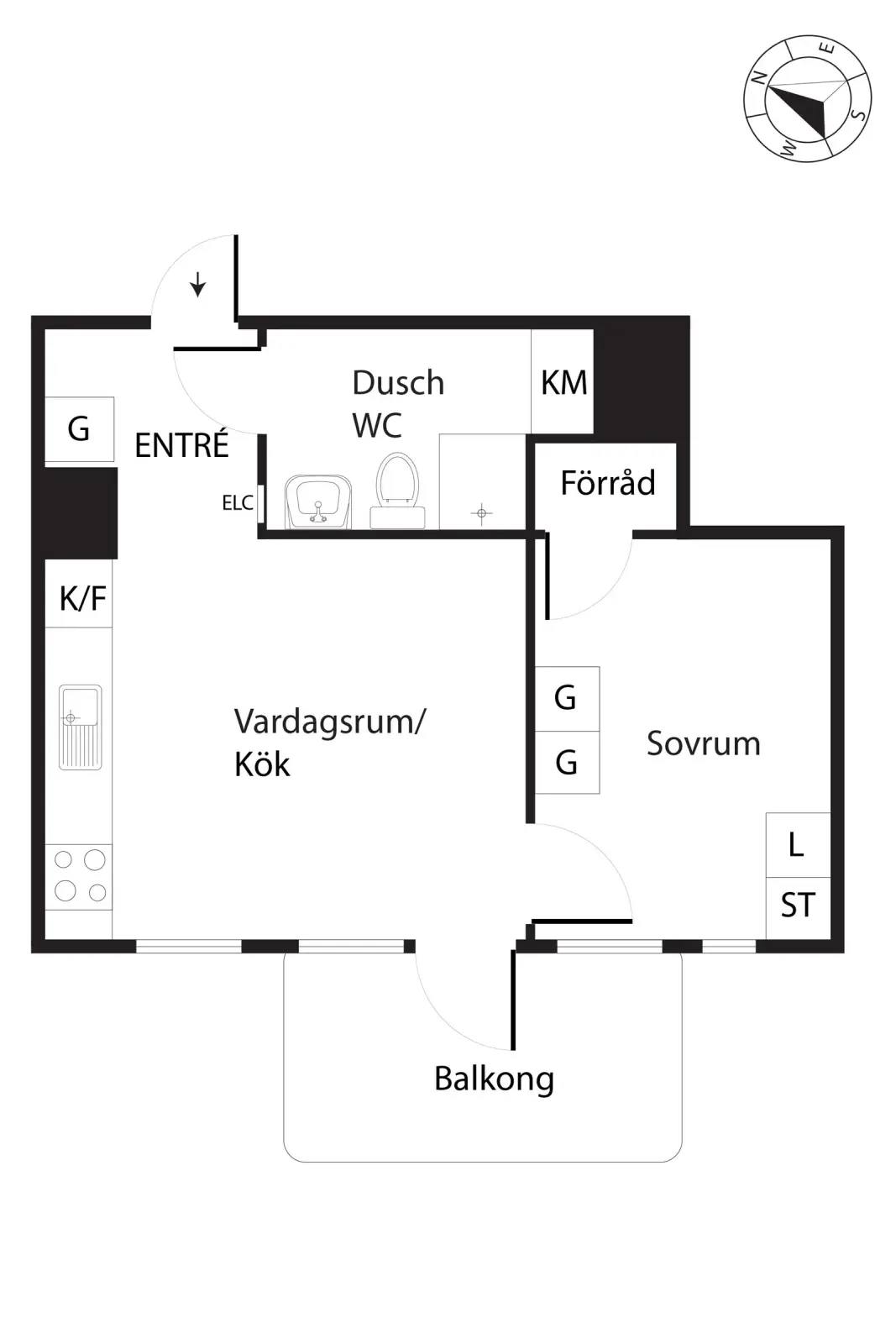 Floor plan for Källvretsslingan 13A, 3tr