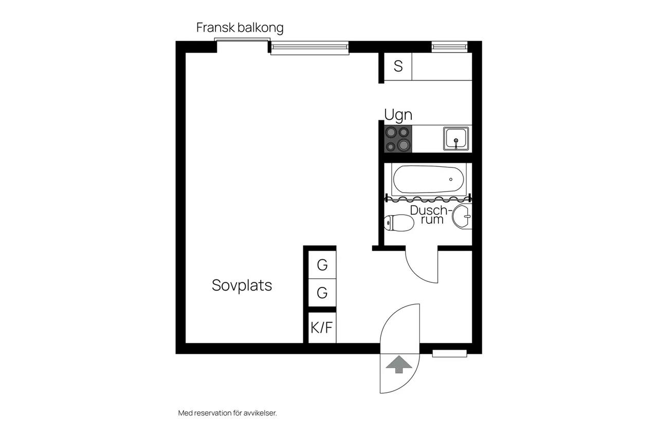 Floor plan for Lundmansgatan 1 C