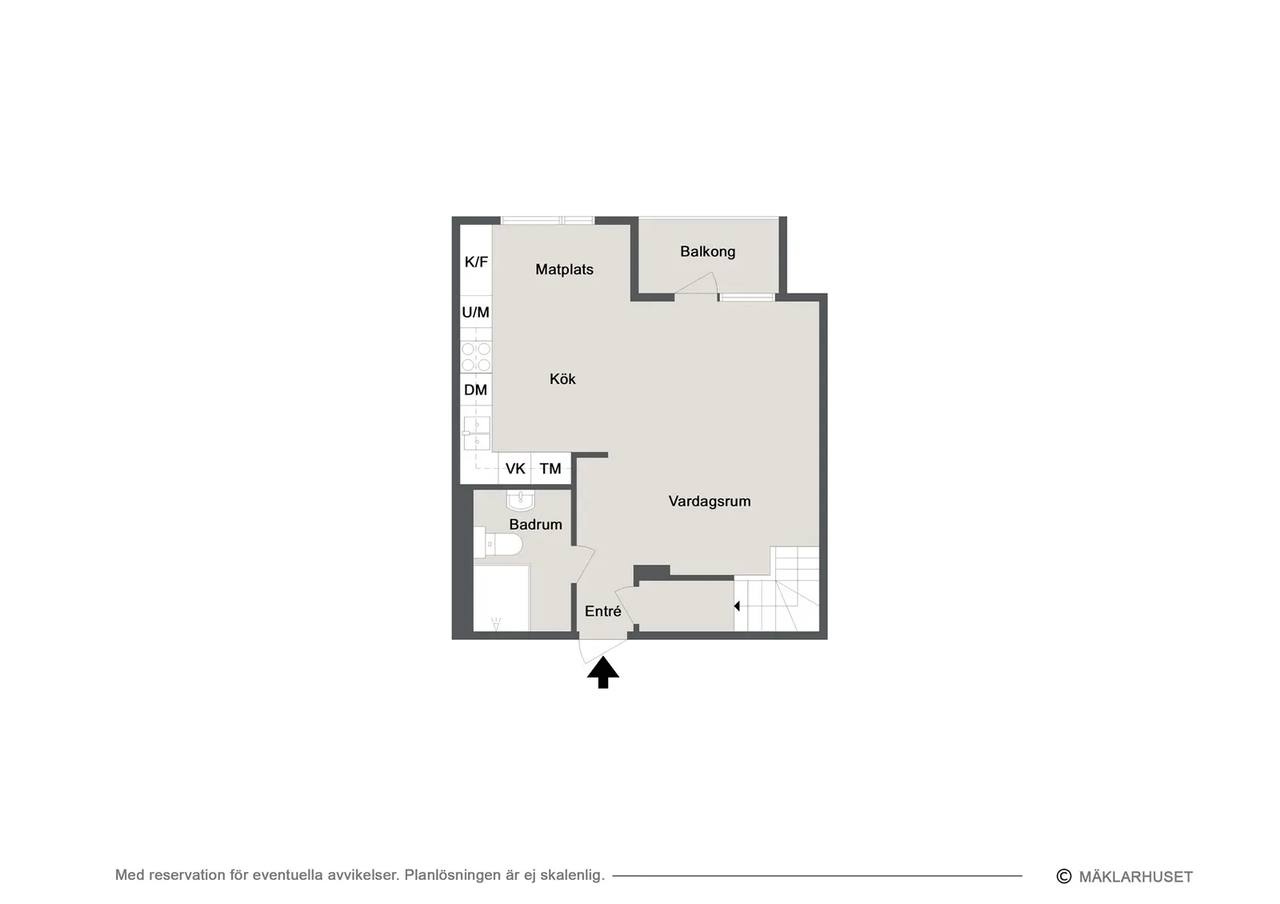 Floor plan for Redaregatan 57
