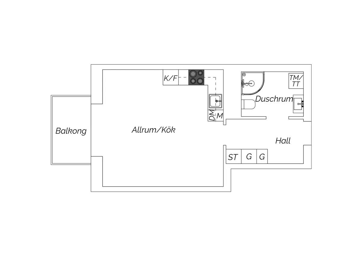 Floor plan for Rederigatan 16