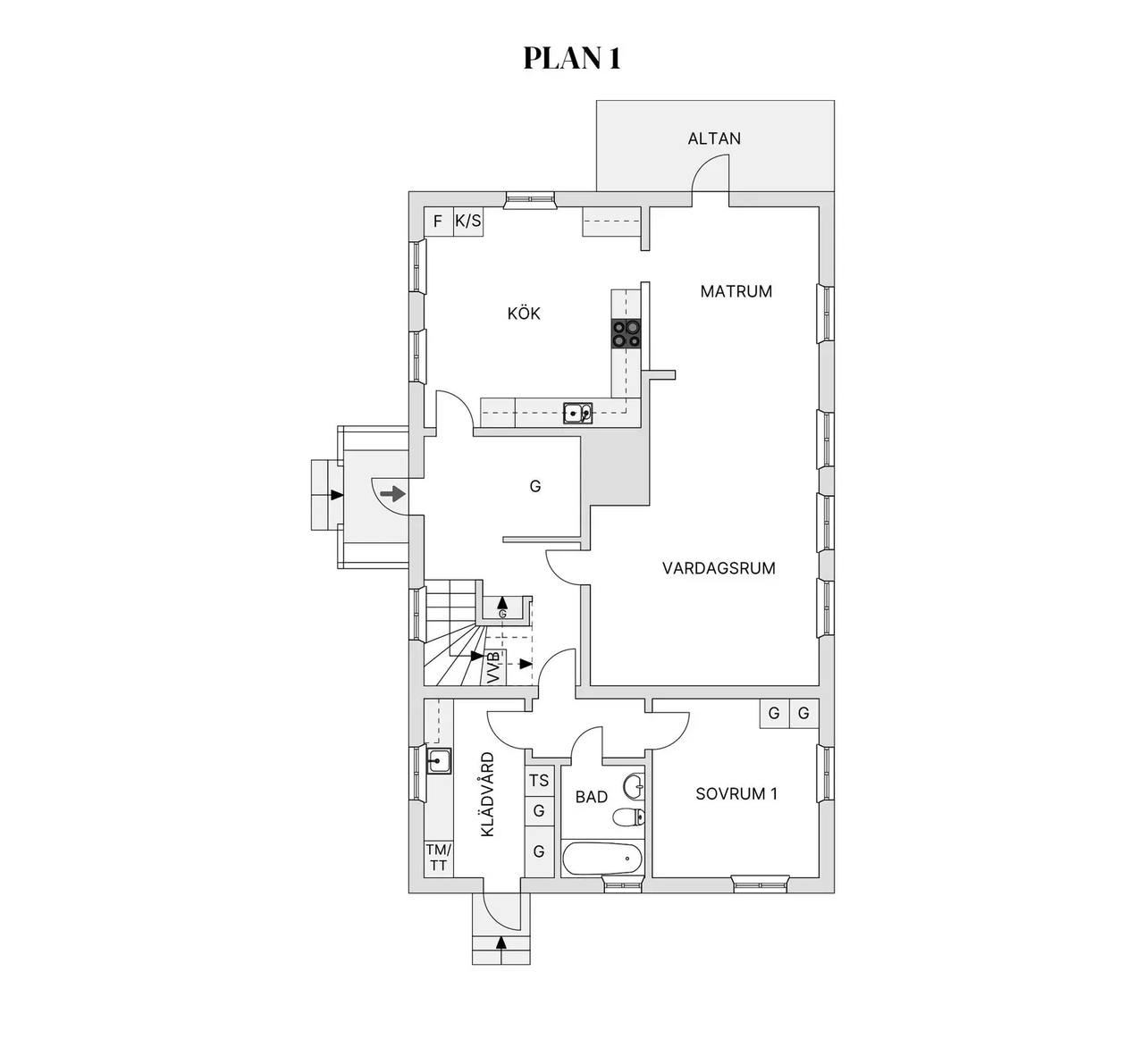Planritning för Ösavägen 81