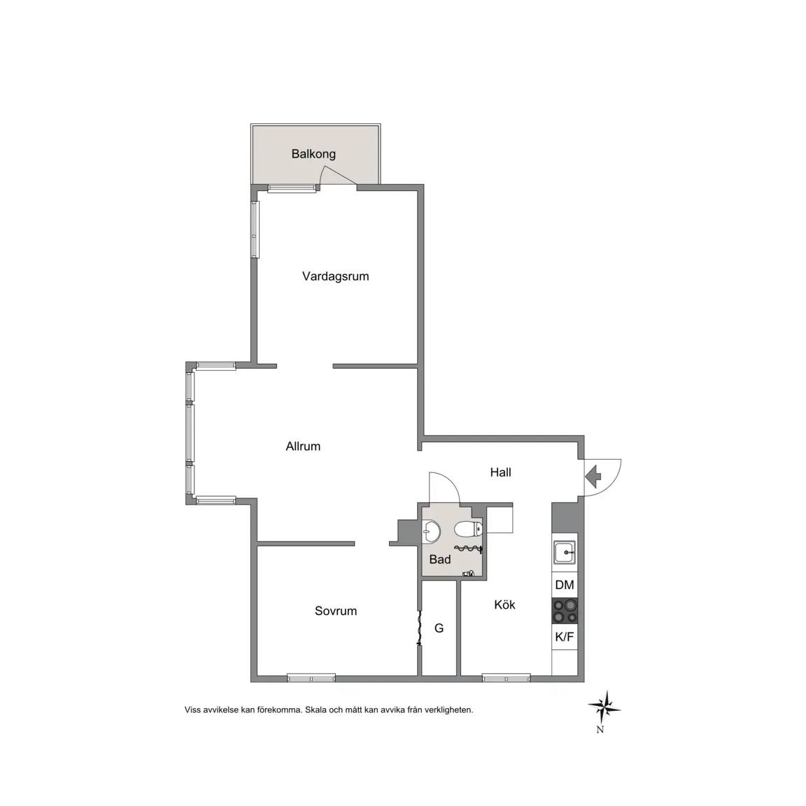 Floor plan for Stallgatan 5A