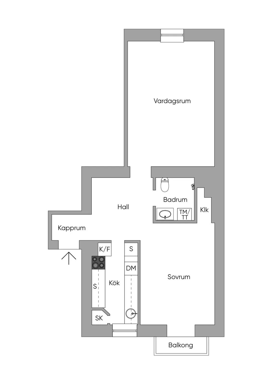 Floor plan for Katarina Bangata 49, 4tr