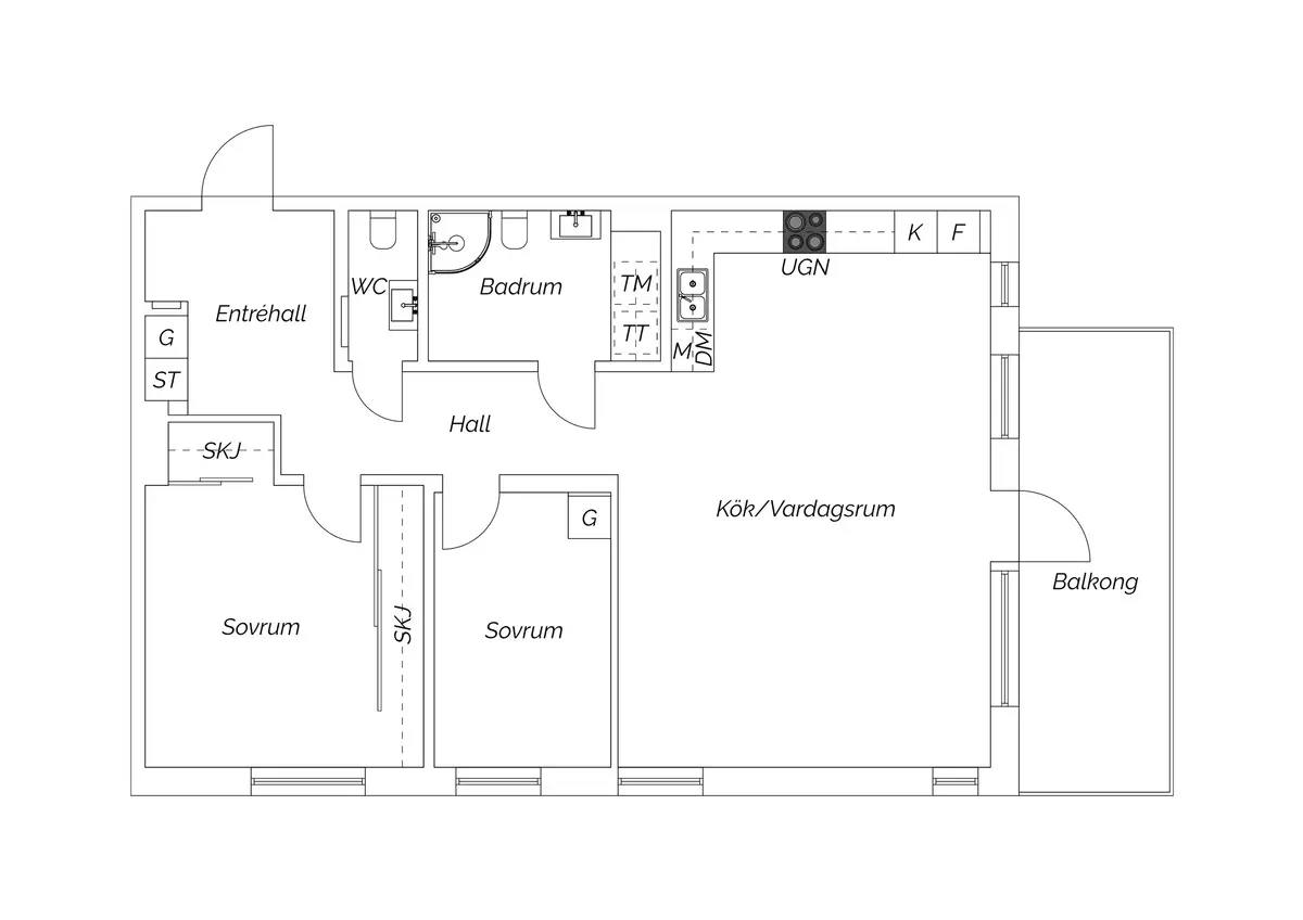 Planritning för Kärnvedsgatan 63