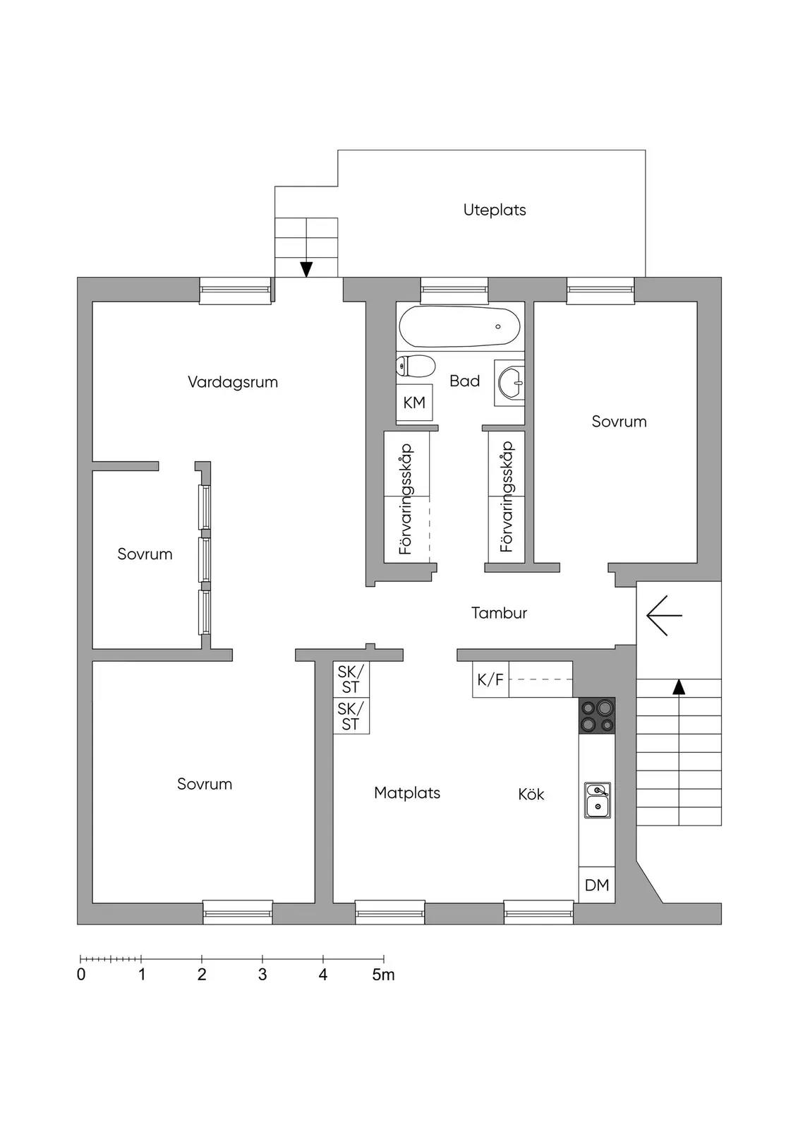 Planritning för Vadmalsvägen 29