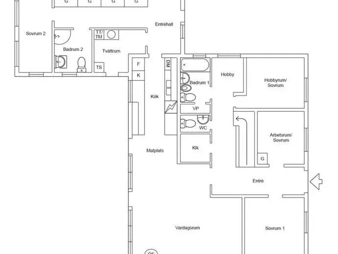 Floor plan for Rapsvägen 2