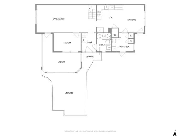 Floor plan for Spireagatan 27