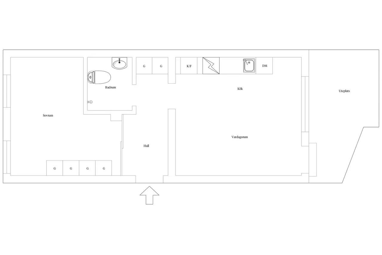 Floor plan for Wrangelsgatan 4A