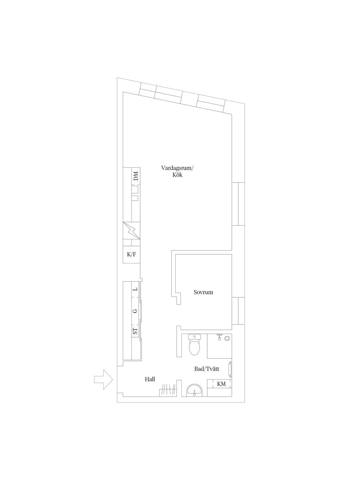 Floor plan for Fridtunagatan 10