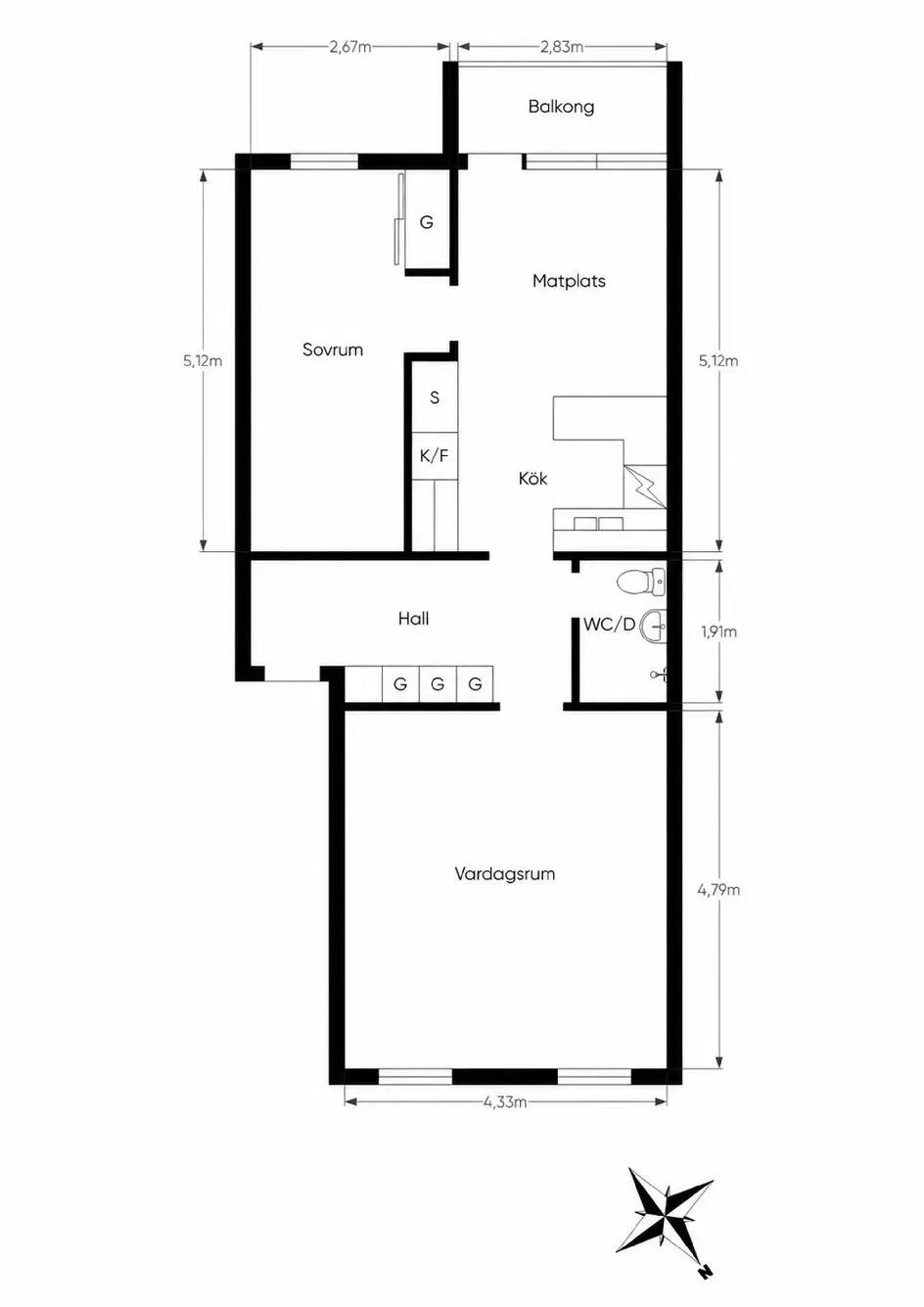 Planritning för Ekgatan 6C