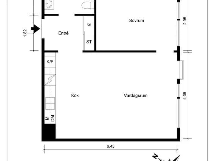 Floor plan for Annagatan 11
